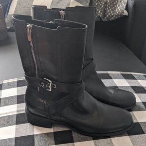 Marc Fisher Black Moto Boots